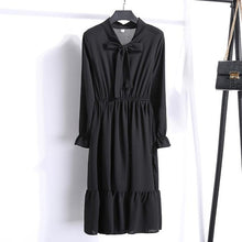 Load image into Gallery viewer, 29 Colors Beautiful Fashion Spring Autumn Women Long Sleeve Dress Retro Collar Casual Slim Dresses Floral Printing Chiffon Sexy